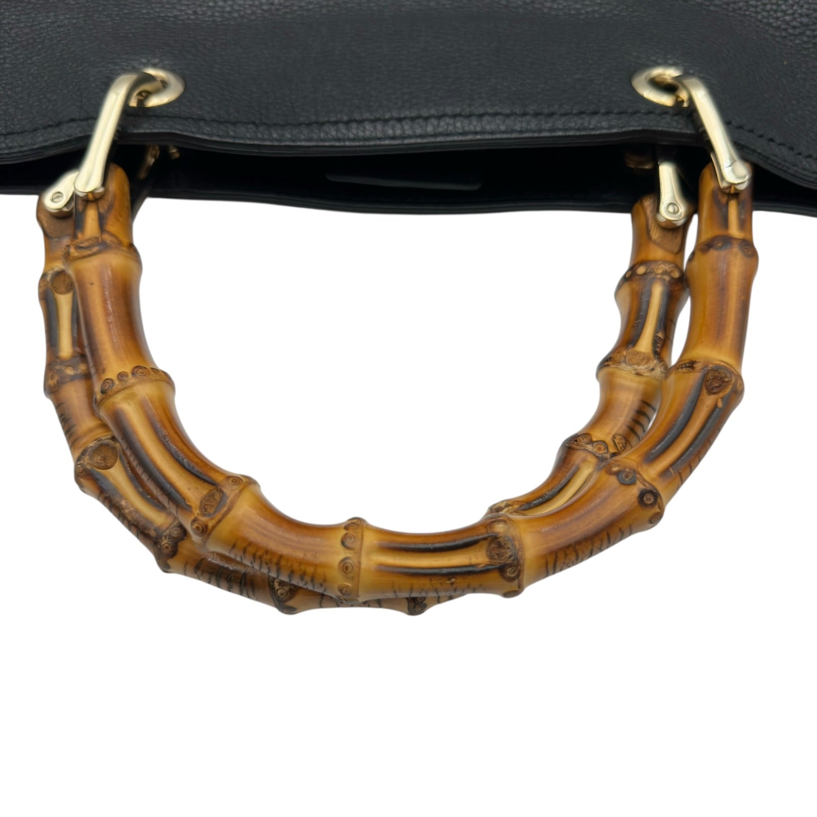 グッチ GUCCI バンブーハンドル トートバッグ 323663 ブラック レザー