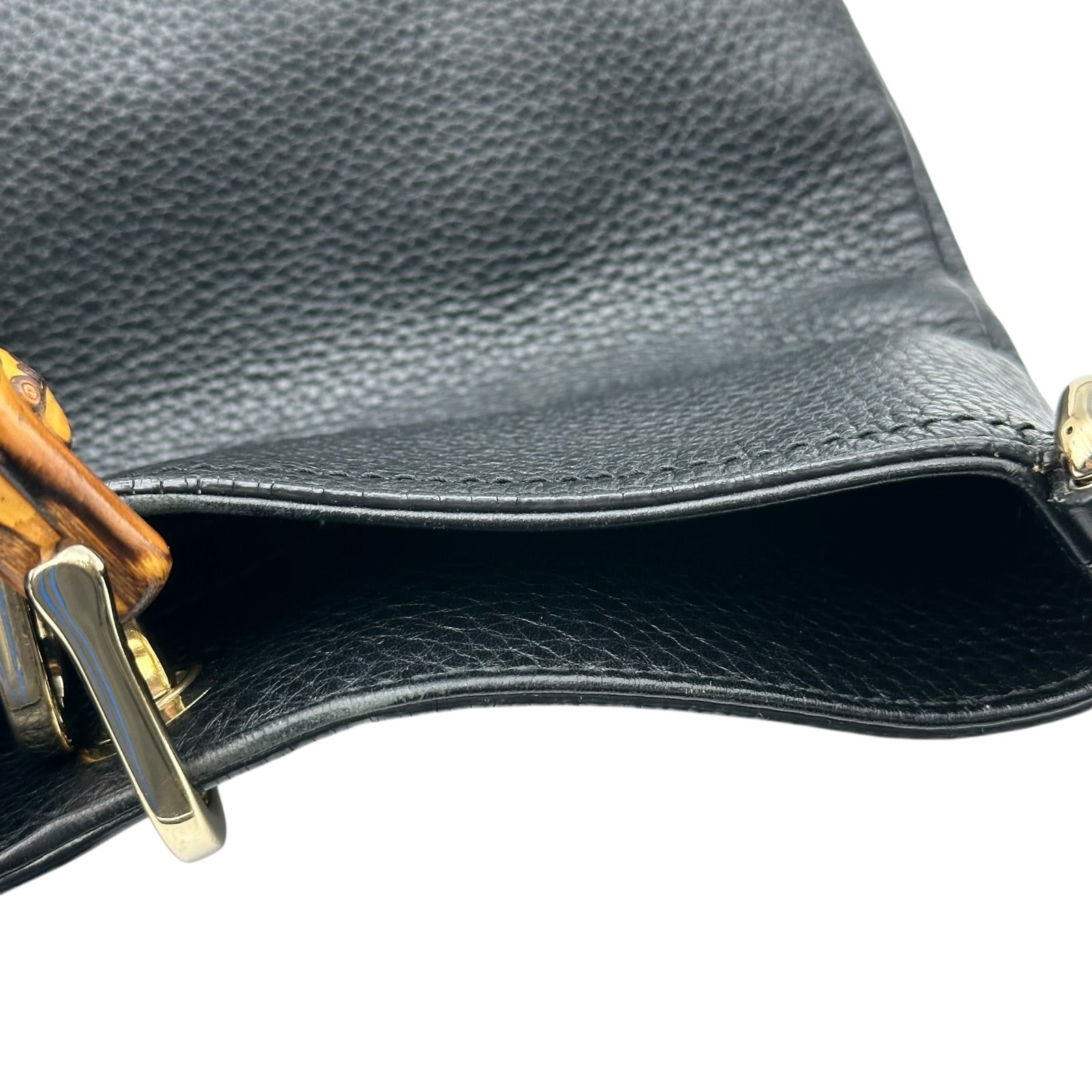 グッチ GUCCI バンブーハンドル トートバッグ 323663 ブラック レザー