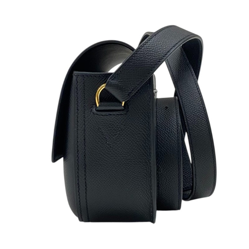 エルメス HERMES デッラカヴァレリア エラン W刻 ブラック ゴールド金具 エプソン レディース ショルダーバッグ エルメス HERMES デッラカヴァレリア エラン W刻 ブラック ゴールド