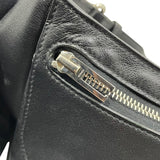 エルメス HERMES チキータ90 □O刻印 ブラック/シルバー金具 エバーグレイン メンズ ボディバッグ
