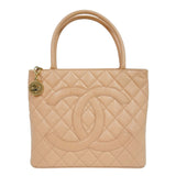 シャネル CHANEL 復刻トート A01804 コーラル　ゴールド金具 キャビアスキン レディース ハンドバッグ