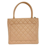 シャネル CHANEL 復刻トート A01804 コーラル　ゴールド金具 キャビアスキン レディース ハンドバッグ