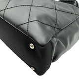 シャネル CHANEL パリビアリッツトートPM A34208 17番台 ブラック シルバー金具 コーティングキャンバス レディース トートバッグ