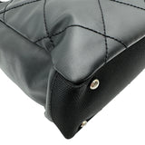 シャネル CHANEL パリビアリッツトートPM A34208 17番台 ブラック シルバー金具 コーティングキャンバス レディース トートバッグ