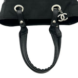 シャネル CHANEL パリビアリッツトートPM A34208 17番台 ブラック シルバー金具 コーティングキャンバス レディース トートバッグ