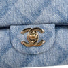 シャネル CHANEL デニムスモールフラップバッグ A01112 ブルー　ゴールド金具 デニム レディース ショルダーバッグ