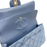 シャネル CHANEL デニムスモールフラップバッグ A01112 ブルー　ゴールド金具 デニム レディース ショルダーバッグ