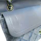 シャネル CHANEL デニムスモールフラップバッグ A01112 ブルー　ゴールド金具 デニム レディース ショルダーバッグ