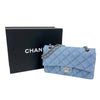 シャネル CHANEL デニムスモールフラップバッグ A01112 ブルー　ゴールド金具 デニム レディース ショルダーバッグ