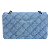 シャネル CHANEL デニムスモールフラップバッグ A01112 ブルー　ゴールド金具 デニム レディース ショルダーバッグ