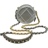 シャネル CHANEL CHANEL19 ラウンドクラッチ AP0945 31番台 シルバー ゴールド/シルバー金具 シャイニーラムスキン レディース ショルダーバッグ