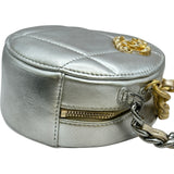 シャネル CHANEL CHANEL19 ラウンドクラッチ AP0945 31番台 シルバー ゴールド/シルバー金具 シャイニーラムスキン レディース ショルダーバッグ