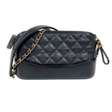 シャネル CHANEL ガブリエルドゥシャネルチェーンクラッチ A94505 ブラック　ゴールド/シルバー金具 エイジドカーフ レディース ショルダーバッグ