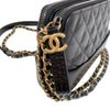 シャネル CHANEL ガブリエルドゥシャネルチェーンクラッチ A94505 ブラック　ゴールド/シルバー金具 エイジドカーフ レディース ショルダーバッグ