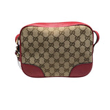 グッチ GUCCI GGキャンバスショルダーバッグ 449413 レッド キャンバス レディース ショルダーバッグ