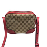 グッチ GUCCI GGキャンバスショルダーバッグ 449413 レッド キャンバス レディース ショルダーバッグ
