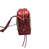 グッチ GUCCI GGキャンバスショルダーバッグ 449413 レッド キャンバス レディース ショルダーバッグ