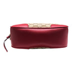 グッチ GUCCI GGキャンバスショルダーバッグ 449413 レッド キャンバス レディース ショルダーバッグ