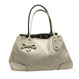 グッチ GUCCI プリンシートートバッグ 163805 ライトグレーゴールド金具 グッチシマレザー レディース ハンドバッグ