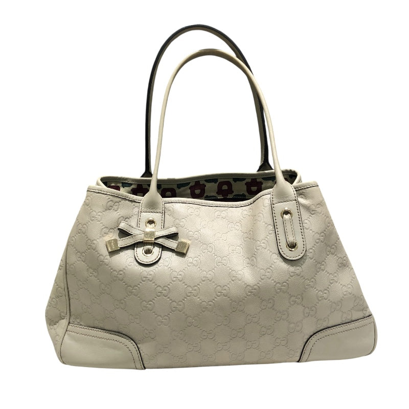グッチ GUCCI プリンシートートバッグ 163805 ライトグレーゴールド