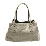 グッチ GUCCI プリンシートートバッグ 163805 ライトグレーゴールド金具 グッチシマレザー レディース ハンドバッグ