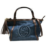 グッチ GUCCI ソーホー　デニムトートバッグ 369176 ブルー デニム・レザー レディース ハンドバッグ