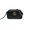 グッチ GUCCI GGマーモントスモールカメラバッグ 447632 ブラックゴールド金具 レザー レディース ショルダーバッグ