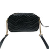 グッチ GUCCI GGマーモントスモールカメラバッグ 447632 ブラックゴールド金具 レザー レディース ショルダーバッグ