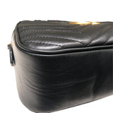 グッチ GUCCI GGマーモントスモールカメラバッグ 447632 ブラックゴールド金具 レザー レディース ショルダーバッグ