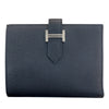 エルメス HERMES ベアンコンパクト B刻印 ブラック/シルバー金具 エプソン ユニセックス 二つ折り財布