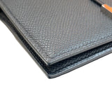 エルメス HERMES ベアンコンパクト B刻印 ブラック/シルバー金具 エプソン ユニセックス 二つ折り財布