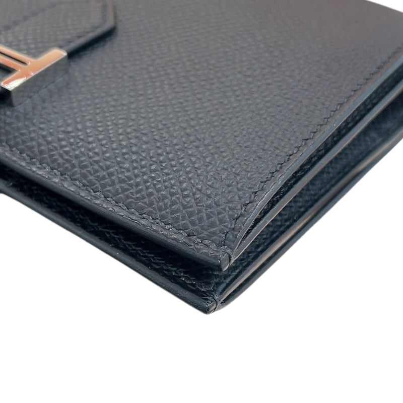 エルメス HERMES ベアンコンパクト B刻印 ブラック/シルバー金具 エルメス HERMES ベアンコンパクト B刻印 ブラック/シルバー金具