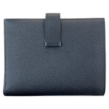 エルメス HERMES ベアンコンパクト B刻印 ブラック/シルバー金具 エプソン ユニセックス 二つ折り財布