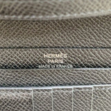 エルメス HERMES ベアンコンパクト B刻印 ブラック/シルバー金具 エプソン ユニセックス 二つ折り財布