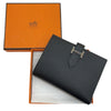エルメス HERMES ベアンコンパクト B刻印 ブラック/シルバー金具 エプソン ユニセックス 二つ折り財布