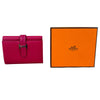 エルメス HERMES ベアンコンビネ タッチ Z刻印 ローズメキシコ/シルバー金具 エプソン・アリゲーター レディース 二つ折り財布
