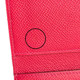 エルメス HERMES ベアンコンビネ タッチ Z刻印 ローズメキシコ/シルバー金具 エプソン・アリゲーター レディース 二つ折り財布