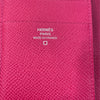 エルメス HERMES ベアンコンビネ タッチ Z刻印 ローズメキシコ/シルバー金具 エプソン・アリゲーター レディース 二つ折り財布