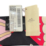 エルメス HERMES ツイリーチャーム La Patisserie Francaise ブラック シルク レディース スカーフ