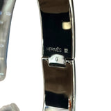 エルメス HERMES クリッククラックPM ブラック/シルバー金具 エナメル・メタル アクセサリー