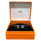 エルメス HERMES クリッククラックPM ブラック/シルバー金具 エナメル・メタル アクセサリー