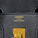 エルメス HERMES バーキン25 W刻 ブラック ゴールド金具 トゴ レディース ハンドバッグ