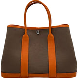 エルメス HERMES ガーデンパーティTPM K刻印 エトゥープ/オレンジ トワル・ネゴンダ レディース ハンドバッグ