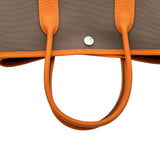 エルメス HERMES ガーデンパーティTPM K刻印 エトゥープ/オレンジ トワル・ネゴンダ レディース ハンドバッグ
