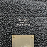 エルメス HERMES オータクロア40 Z刻 ブラック シルバー金具 トゴ メンズ ハンドバッグ