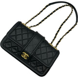シャネル CHANEL マトラッセチェーンフラップバッグ A90670 20番台 ブラック/ゴールド金具 ラムスキン レディース ショルダーバッグ