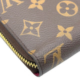 ルイ・ヴィトン LOUIS VUITTON ジッピーウォレット M41895 ブラウン/フューシャ モノグラム レディース 長財布