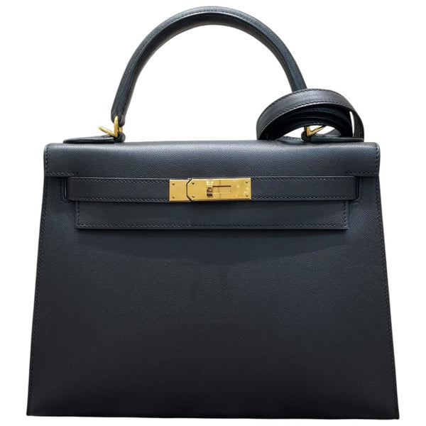 エルメス HERMES ケリー28　外縫い B刻印 ブラック マダム レディース ショルダーバッグ エルメス HERMES ケリー28 外縫い B刻印 ブラック マダム レディース
