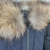 モンクレール MONCLER COURVITE ファー付ダウンジャケット ネイビー ポリエステル レディース ダウンジャケット
