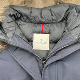 モンクレール MONCLER COURVITE ファー付ダウンジャケット ネイビー ポリエステル レディース ダウンジャケット